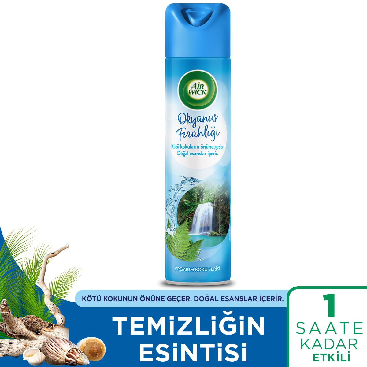 Air Wick Aerosol Premium Koku Serisi Okyanus Ferahlığı Sprey Oda Kokusu (1 x 300 ml)