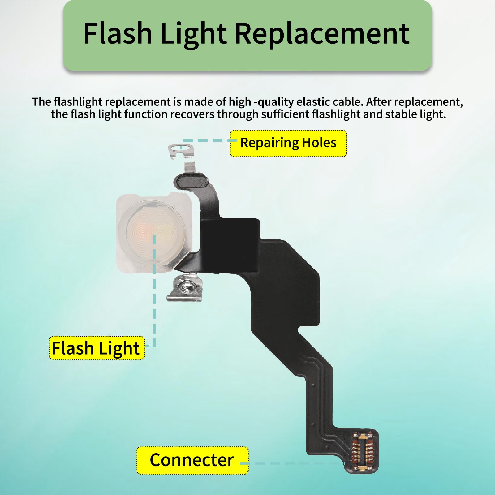 Amazon.com: Risidamoy Flash Light Flex Cable Replacement for
