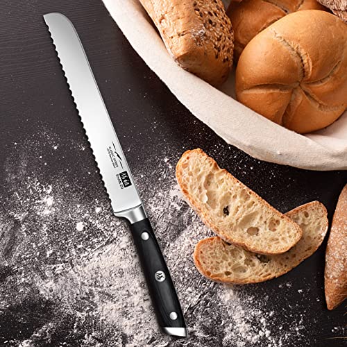SHAN ZU Küchenmesser Set mit Block, 14-teiliges professionelles Deutsches Kochmesser Block Set mit Wetzstahl, Messersets für Küche mit Block – Ansicht 5