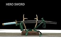 Vista 2 de hyourinmaru - Cuchillo de cosplay corta el alma, espada samurái japonesa realmente afilada, espada Katana de anime, hoja de acero al carbono 1045