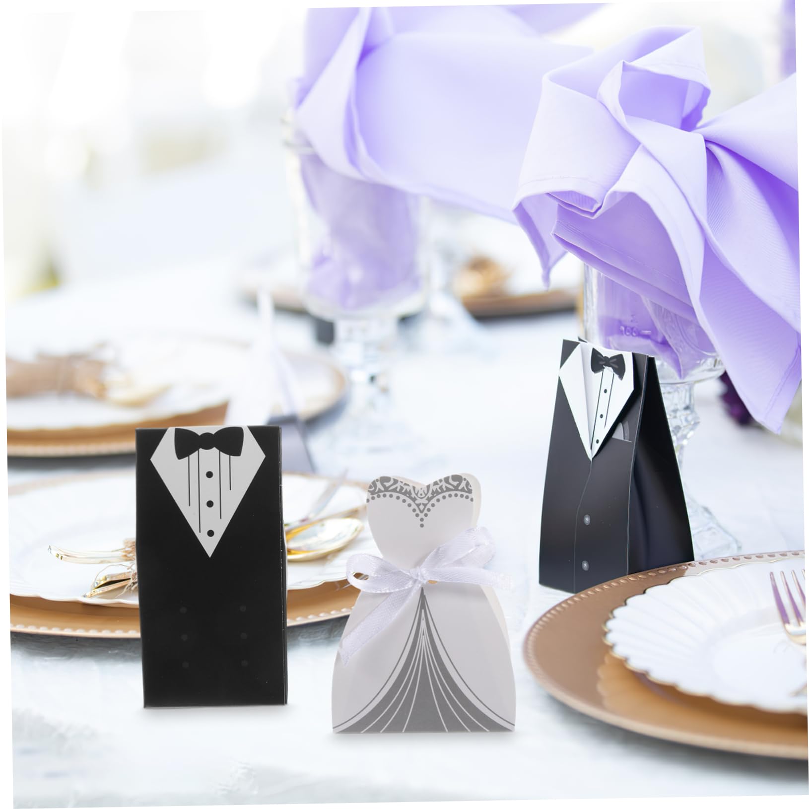 STOBOK 100pezzi Scatole Matrimonio Contenitori Per e Confetti Per e Ricevimenti Per Sposi e Ospiti