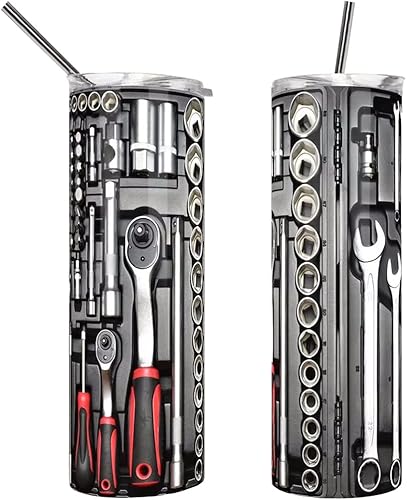 Miniatura 2 de Vaso delgado de 20 onzas con tapa y pajilla, regalos para hombre, regalos de cumpleaños para papá, taza de viaje para padre, acero inoxidable, doble