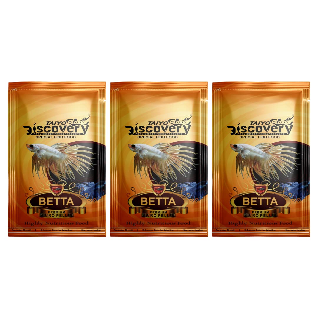 Taiyo Pluss Discovery® Premium Micro Pellets for Betta Fishes - 20 g (Pack of 3) | Highly Nutritious Food with Superior Protein Levels | Added Spirulina Promotes Growth and Enhances Coloration (B0BFHHN7GV) Amazon Price History, Amazon Price Tracker