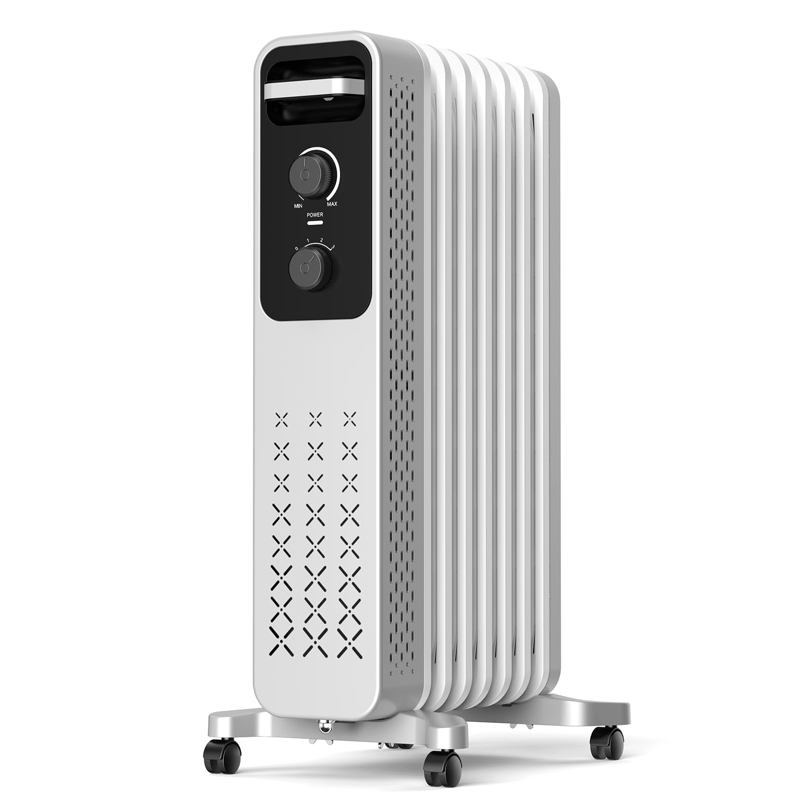 ZAFRO 1500W Oil Filled Radiator Heater Energy Saving Electric Space Heater with 3 Heat Settings Tip-Over Overheat Protection