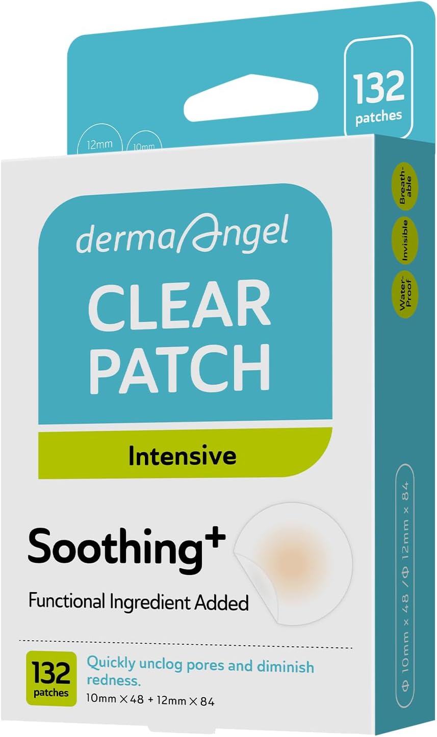 - Invisible Salicylic Acid Pimple Patches for Face - Redness Reducing Hydrocolloid Acne Patches, Clear Pimple & Zit Patches for Blind Pimples - 132 Count 2 Sizes Soothing Plus (Clear Patch)