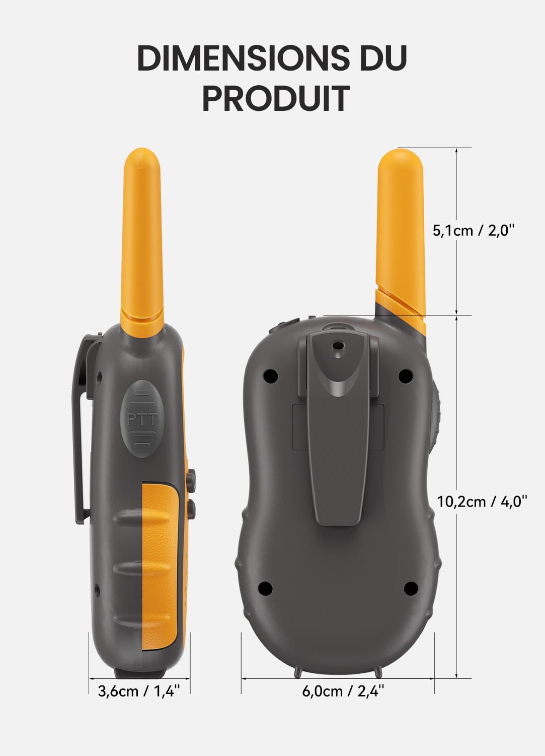 FOREDOM Talkie Walkie Enfants Rechargeable, Talkie-Walkie Longue Portée pour Garçons & Filles de 3-12 Ans avec Lampe, Lot de 3