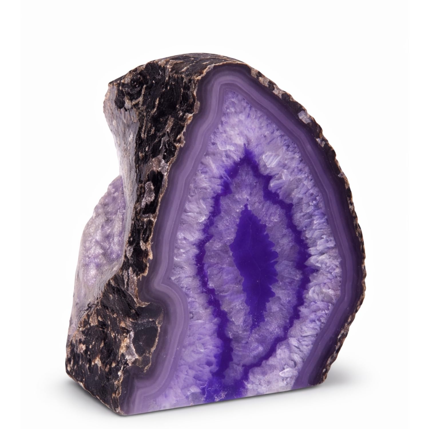 British Fossils Purple Agate Ornament for Display – Genuine Brazilian Crystal Home Decor Gift