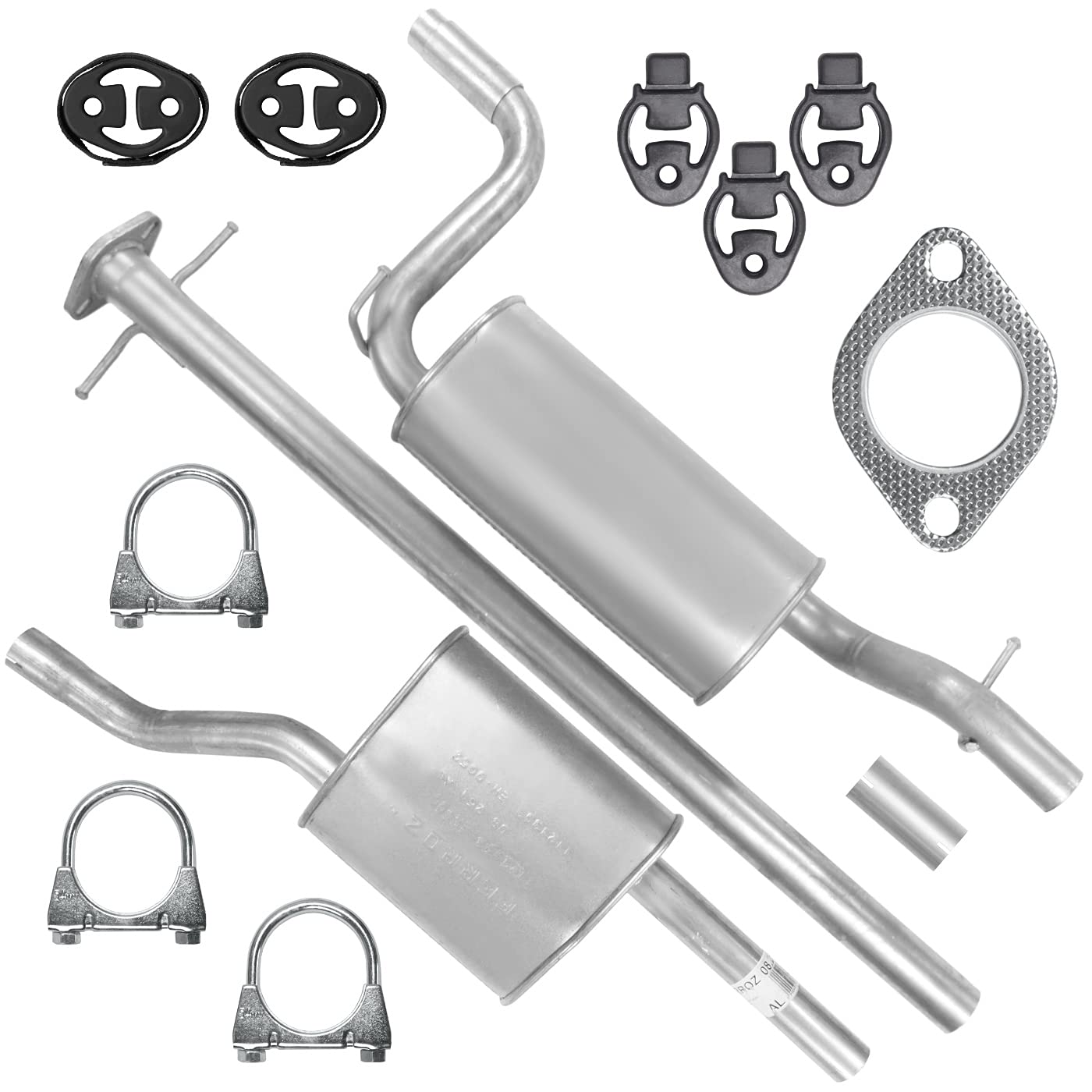 FERROZ Auspuff-Endtopf und Mitteltopf für Ford Focus 1 I MK1 08.1998-03.2005 1.8 Kombi