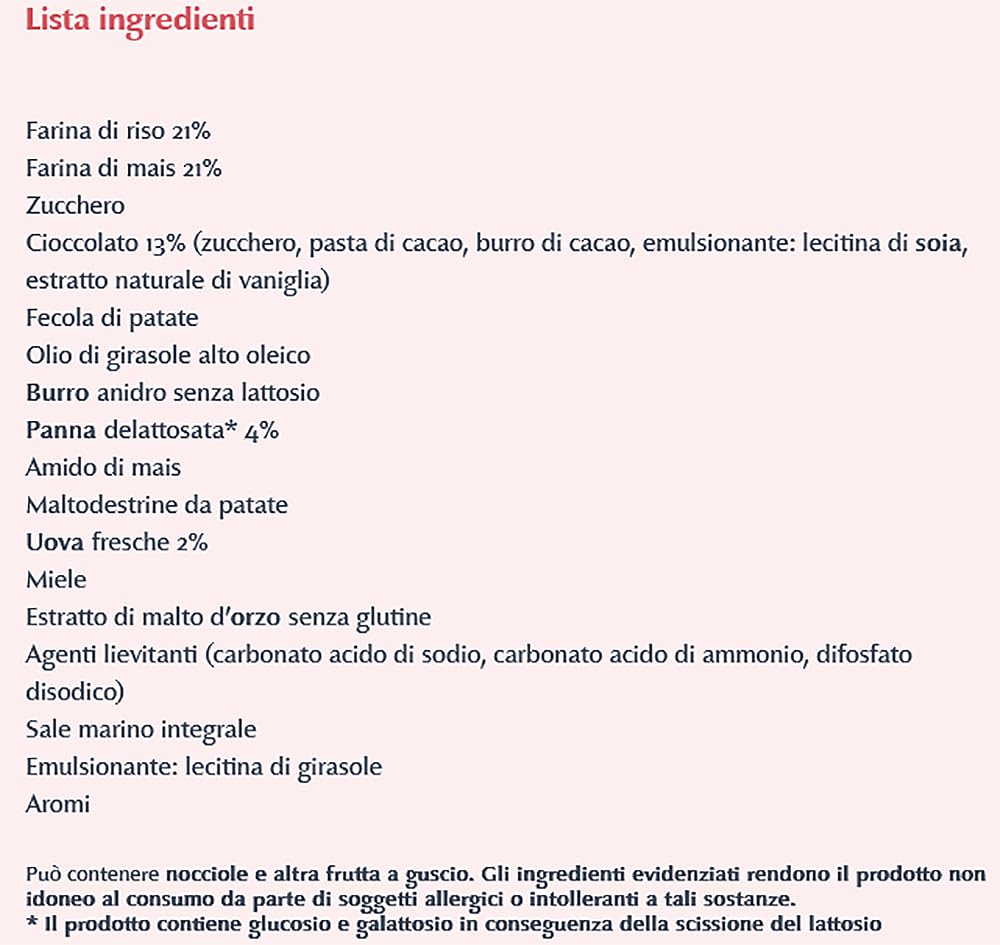 Galbusera ZeroGrano Frollini con Panna e Gocce di Cioccolato, Senza Glutine e Lattosio (Gluten & Lactose Free) 220g [CAIYA® BOX da 8 Confezioni]