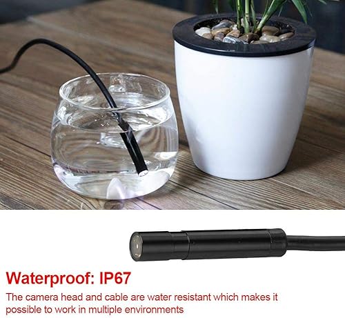 Miniatura 2 de Endoscopio Fydun USB endoscopio 1pc negro 49.2 ft USB endoscopio con cámara de 2 megapíxeles para inspección de coches de tubería