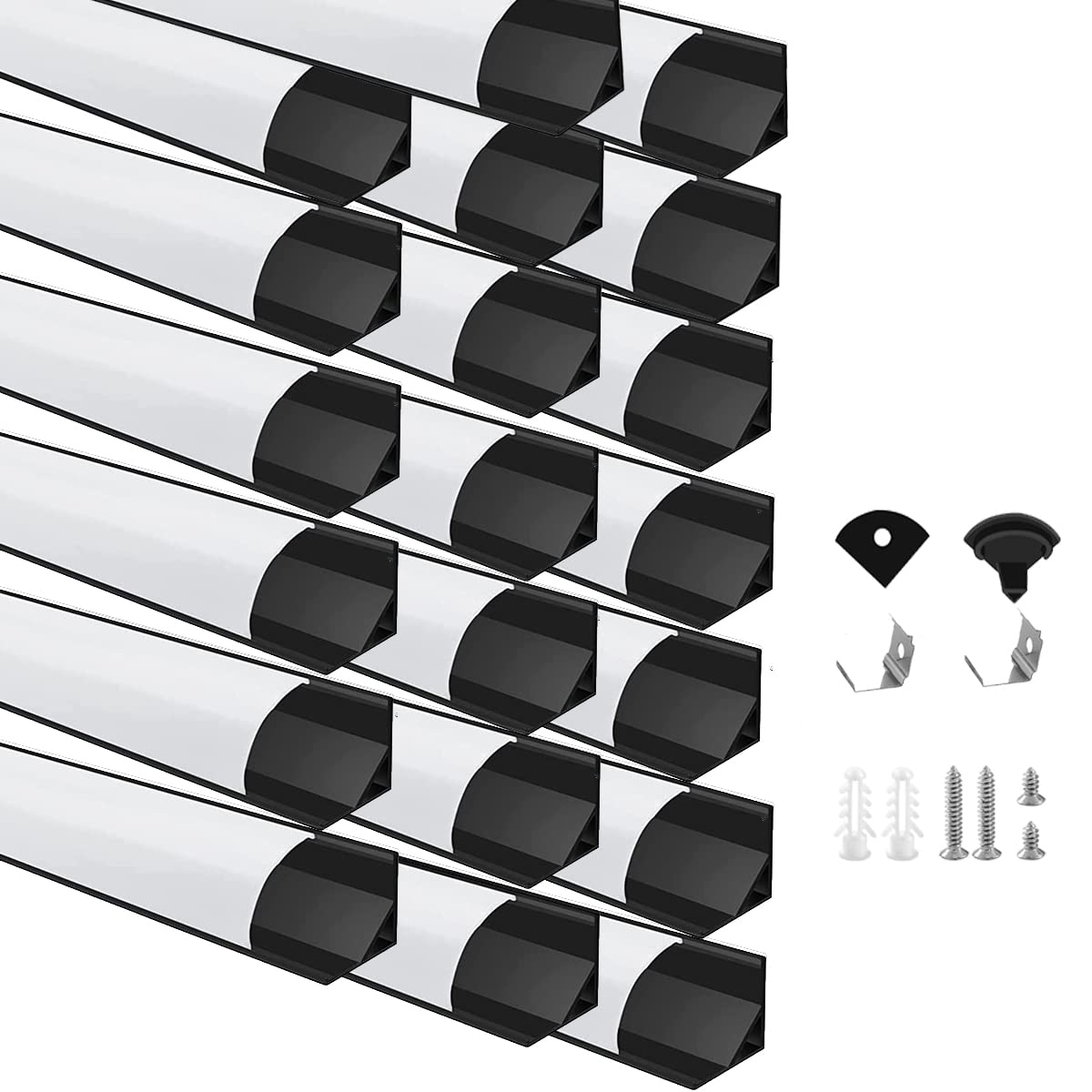 Sponsored Ad – Besseto LED Aluminum Profile 20 x 1m, V Shape LED Strip Light Diffuser Profile with Milky Cover, End Caps and Mounting Bracket, Aluminum Profile for LED Strips (20 x 1m V Shape)