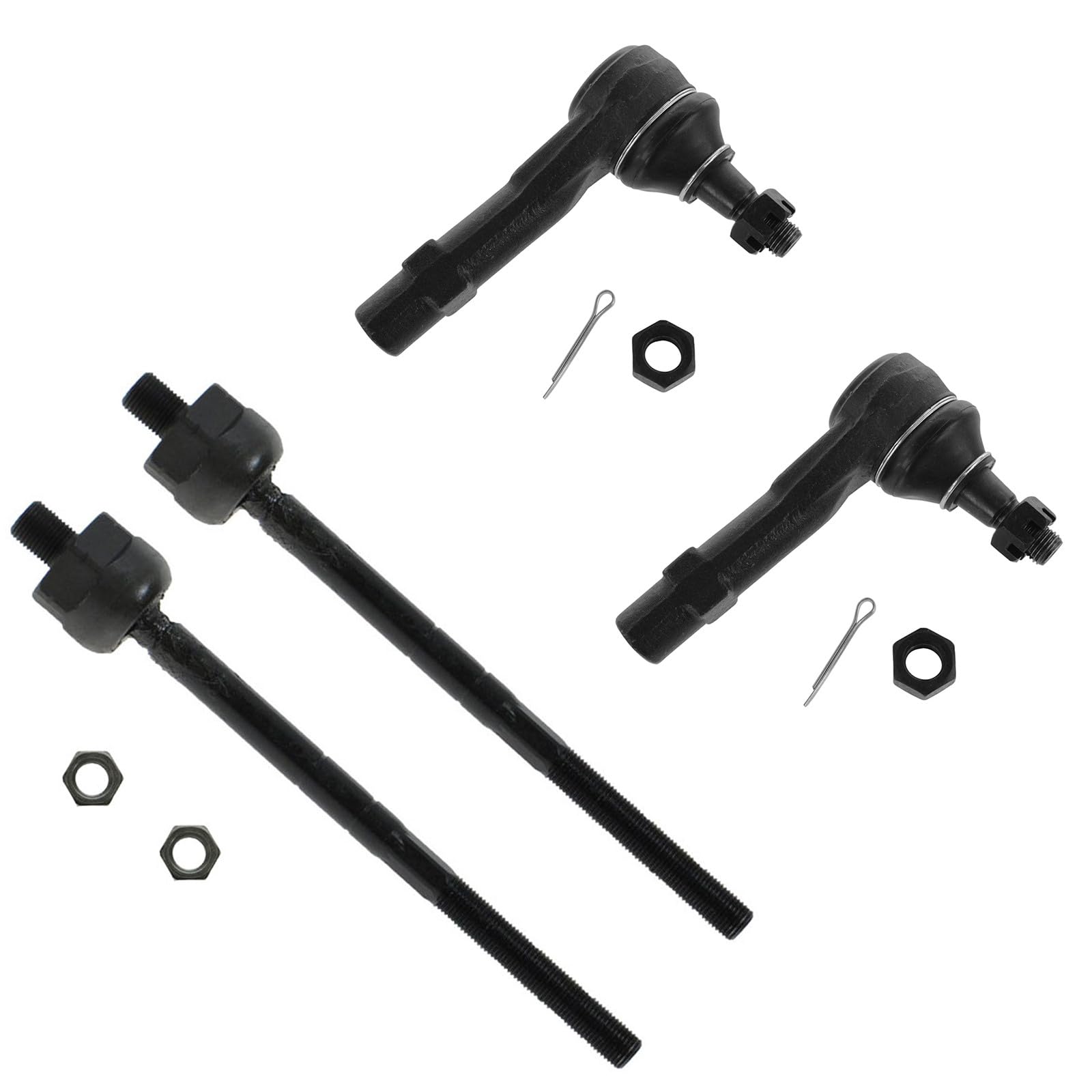 TRQ Front Inner and Outer Tie Rod Set 4 Piece Compatible with 1998-2001 Ford Explorer 98-11 Ranger 01-09 Mazda B2300 98-01 B2500 98-07 B3000 98-09