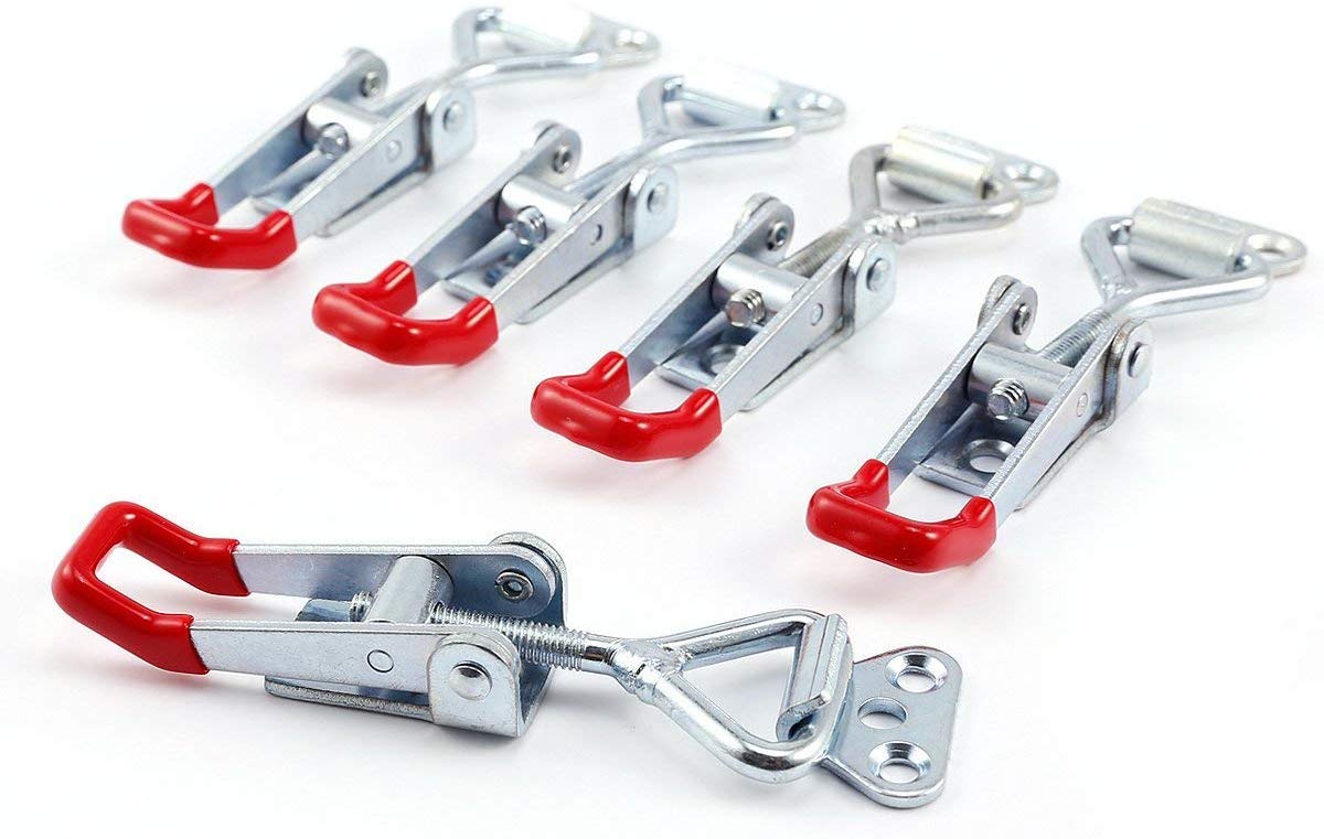 Produktbild von 2er Set Spannverschluss GH-4001-SS – Verstellbarer Bordwandverschluss Aus 304 Edelstahl, Stabiler Hebelverschluss Mit Haken, Ideal Für Werkzeugkisten, Kofferräume & Koffer