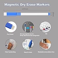 Vista 2 de Planificador semanal transparente de comidas de 9 x 13 pulgadas, tablero acrílico magnético de borrado en seco para refrigerador, calendario semanal