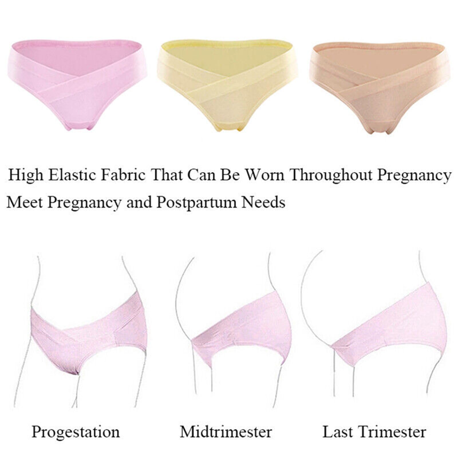 Paquete de 10 bragas de maternidad de algodón para mujer, bragas de bikini de cintura baja, bragas postnatales para mamá, M-XXXL
