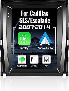 2+32G Android 11 Car Stereo for Cadillac SLS/Escalade 2007-2012 with Wireless Carplay Android Auto, 9.7 ’’ Touchscreen in Dash GPS Radio with Navi WiFi Bluetooth FM RDS HiFi EQ SWC Backup Camera