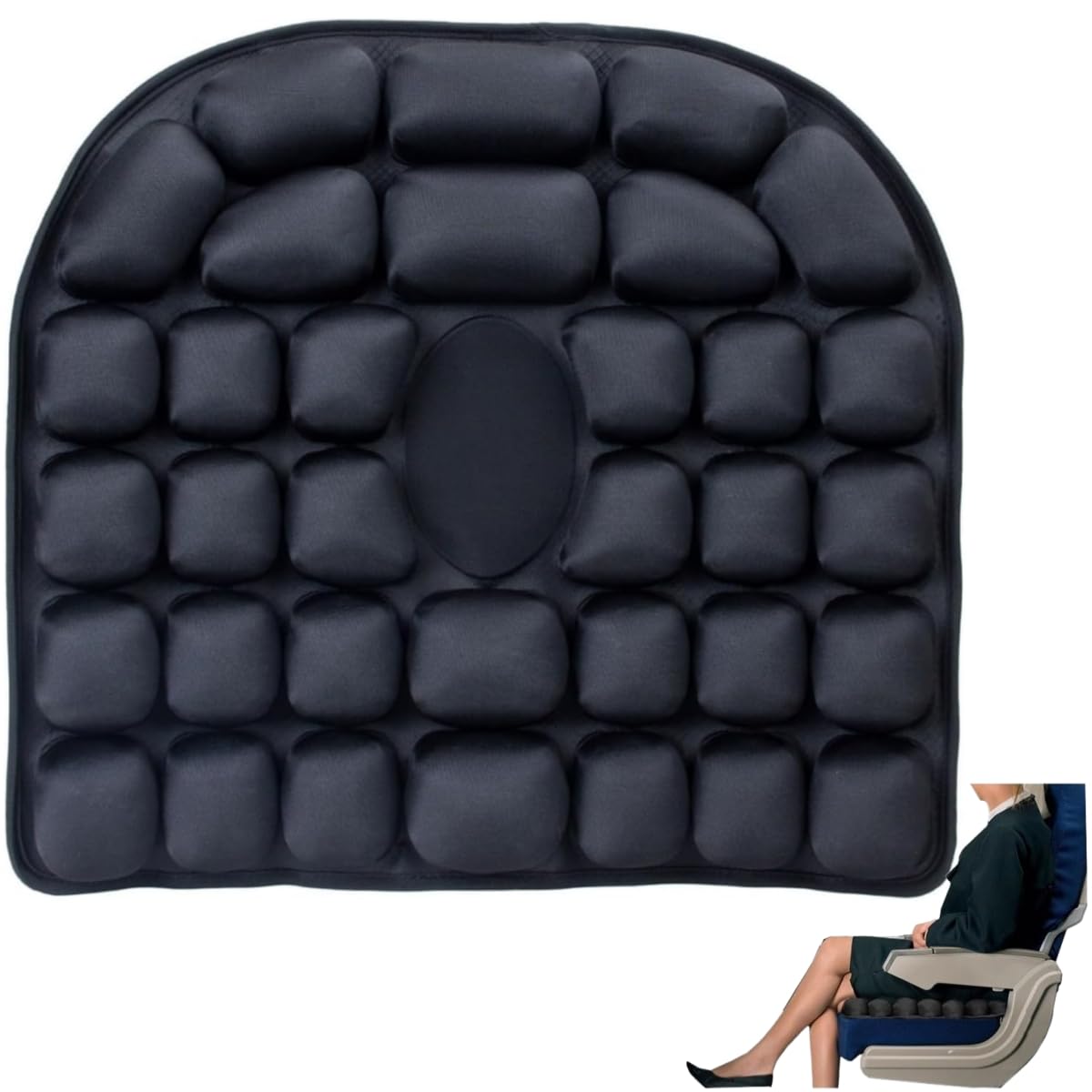 Inflatable Seat Cushion - Travel Seat Cushion For Wheelchair, Airplane