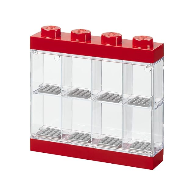 LEGO - Caja de almacenaje para minifiguras con diseño de ladrillo 8, color rojo (Room Copenhagen #40650001)