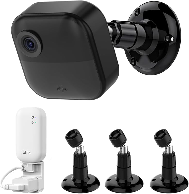 Blink Outdoor Camera Mount with Sync Module Outlet Mount (Black, 3 Pack) | 360° Adjustable Mounting Bracket, Easy Install Wall Mount, Compatible with Blink Outdoor 4/Outdoor 2K+/3rd Gen Camera System