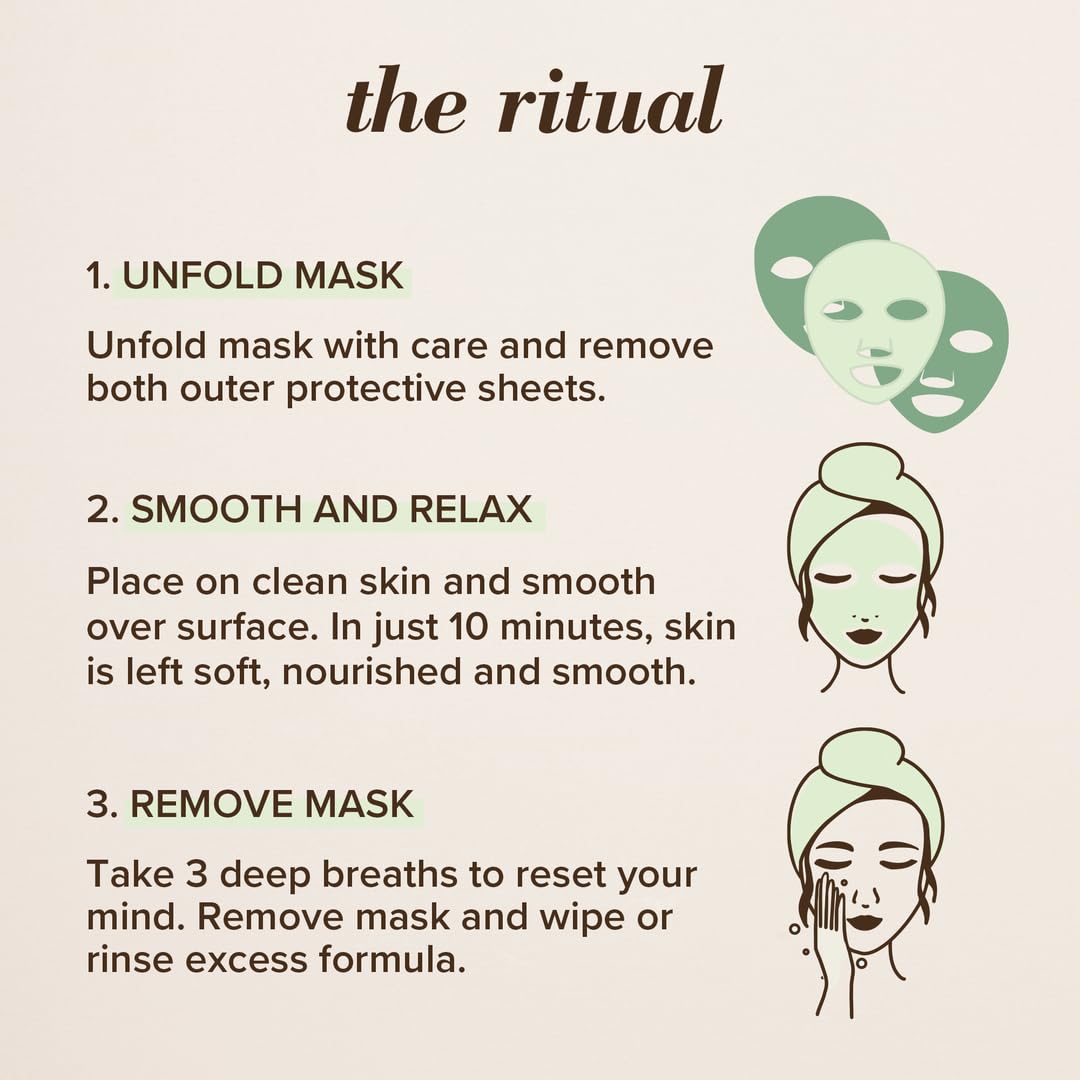 Burt's Bees Renewing Biocellulose Gel Face Mask, 6 Count, Value Pack