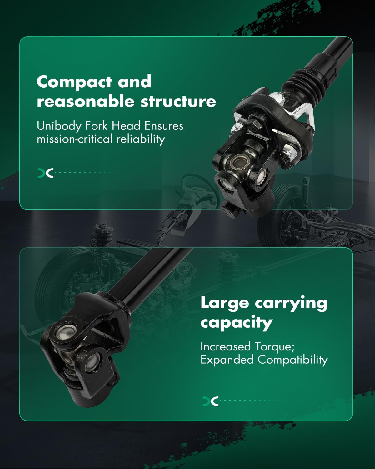 SCITOO Intermediate Steering Shaft Assembly Compatible for Dodge Ram 1500,for Dodge Ram 2500,for Dodge Ram 3500 425-264 55351113AG 1*Steering Shaft