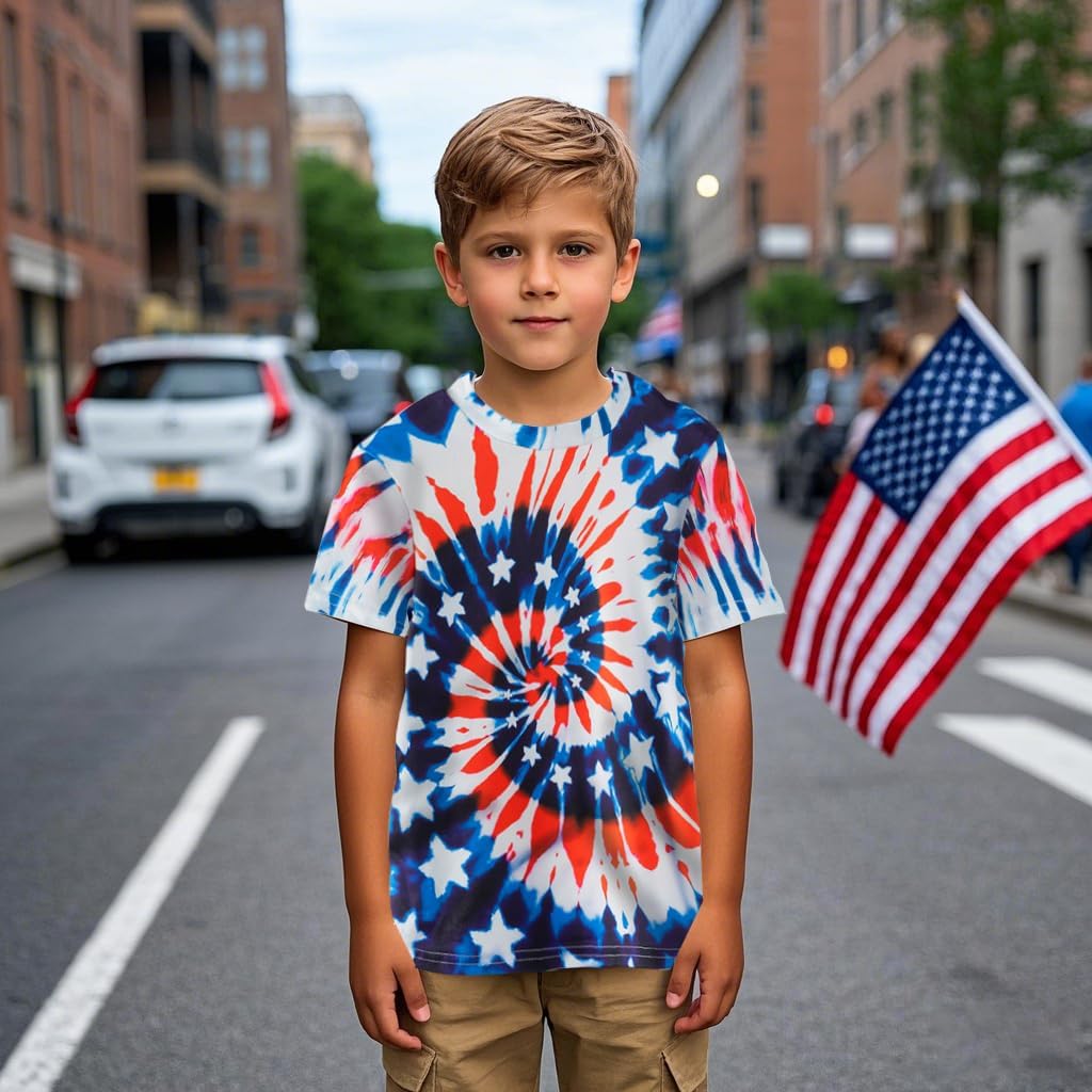 Toddler American Flag Shirts 4th of July T-Shirts Boys Girls Cotton Patriotic Tops Tee Kids Independence Day Clothes - Image 2