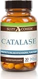 Suzy Cohen Catalase 12,500 CATu Dietary Supplement, Liver Enzyme, Neutralizes Hydrogen Peroxide, Supports Skin, Hair, and Overall Wellness, 30 Delayed-Release Capsules