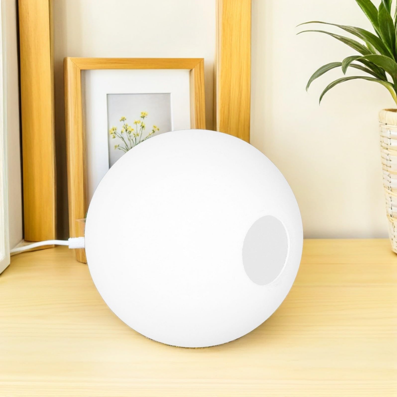 Housoutil Paralume di ricambio in vetro bianco opaco, 20 cm, per lampada a sospensione
