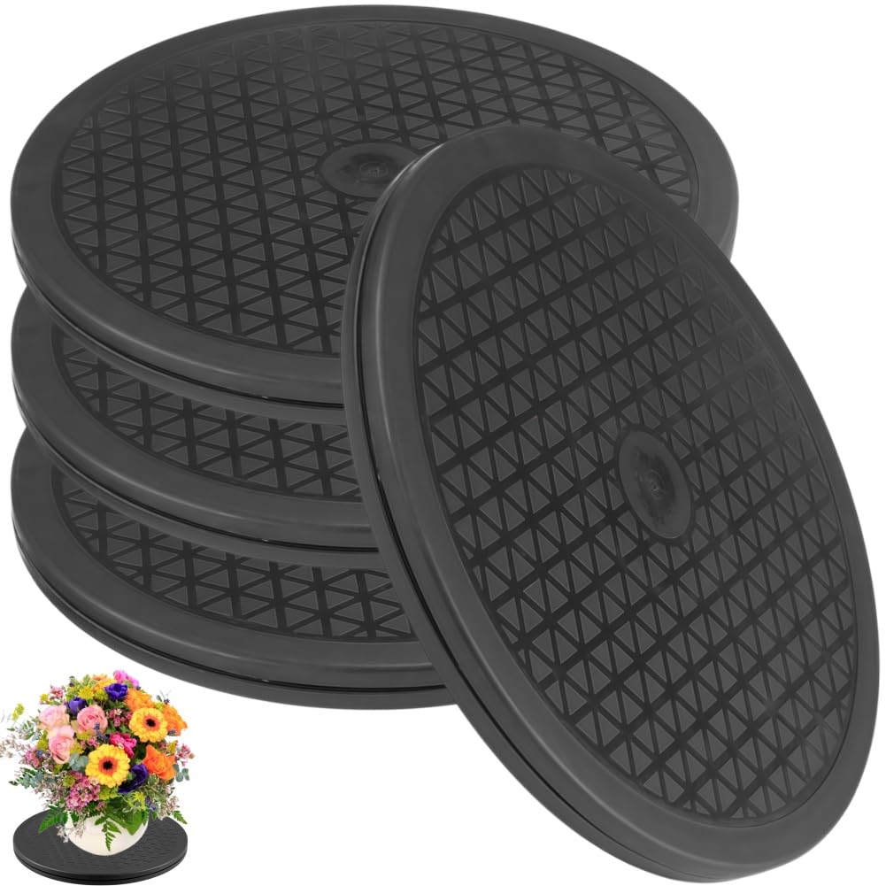 Plateau Tournant,4pcs Tourne-Disque Rotatif à 360°Plateau Pivotant,Plateau Tournant Manuel,Tourne-Disque Rotatif Rotatif à 360 Degré Plateau Pivotant TV,Plateau Tournant Rotatif à 360°,25cm