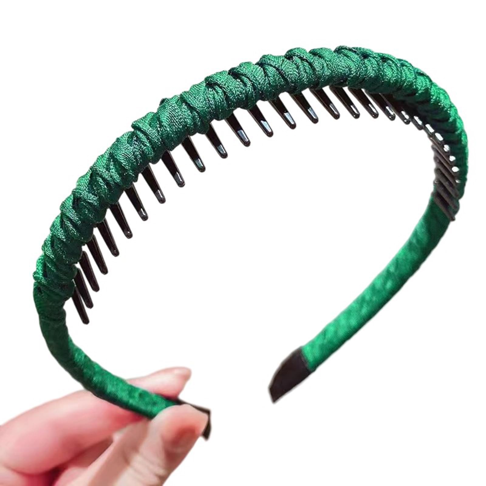 YUXITA NonSlip Resin Cotton Hair Bands For Women Workouts Spa Face Washing Secure Grip Elastic Thin Headbands Multiple Colors