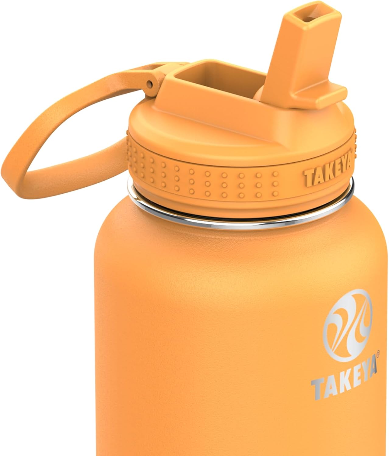 Takeya Actives 40 oz Water Bottle with Straw Lid - Double Wall Stainless Steel Insulation - Dishwasher Safe & BPA-Free - Removable Bumper - Honeycomb - Image 2