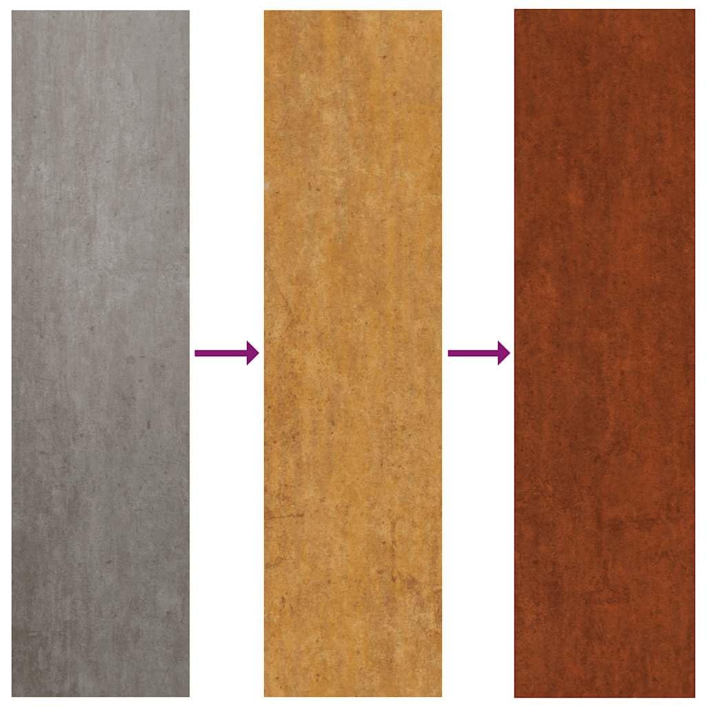 vidaXL Rastrelliera per Legna 100x40x60 cm Acciaio Corten, Porta Legna Esterno Interno