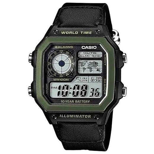Relógio Masculino Digital Casio AE1200WHB1BVDF - Preto
