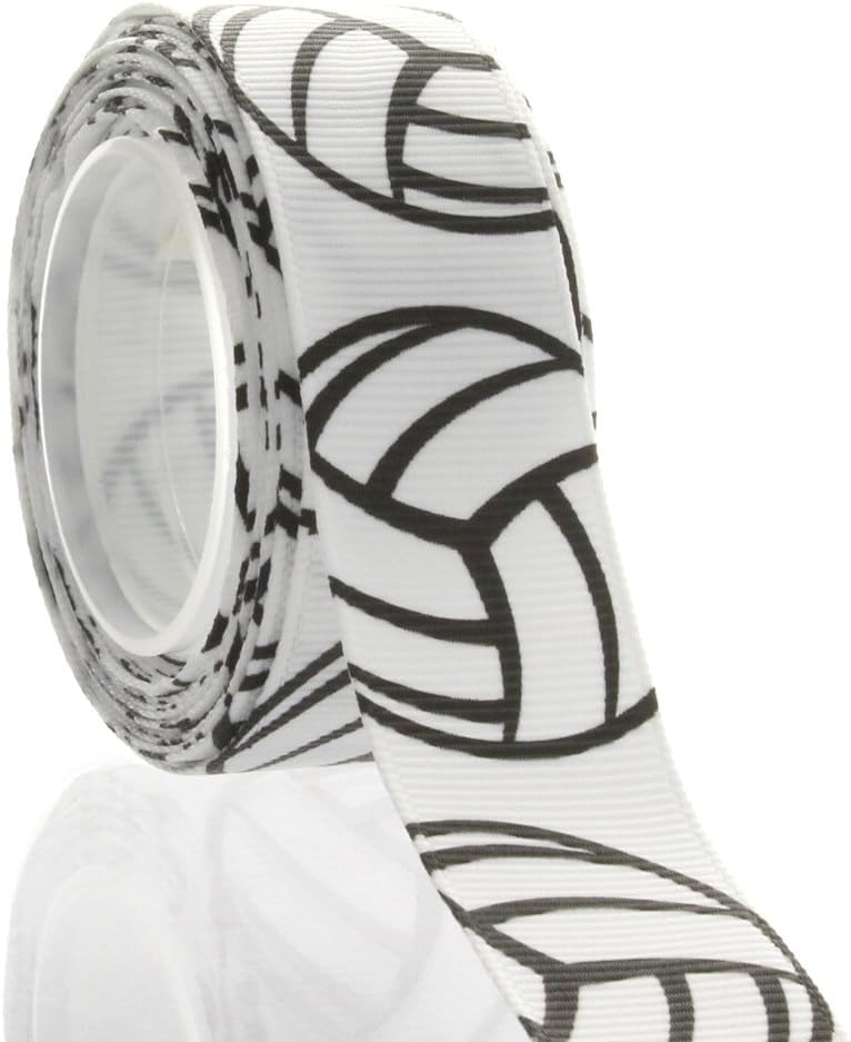 7/8" Volleyball Grosgrain Ribbon 100 Yard