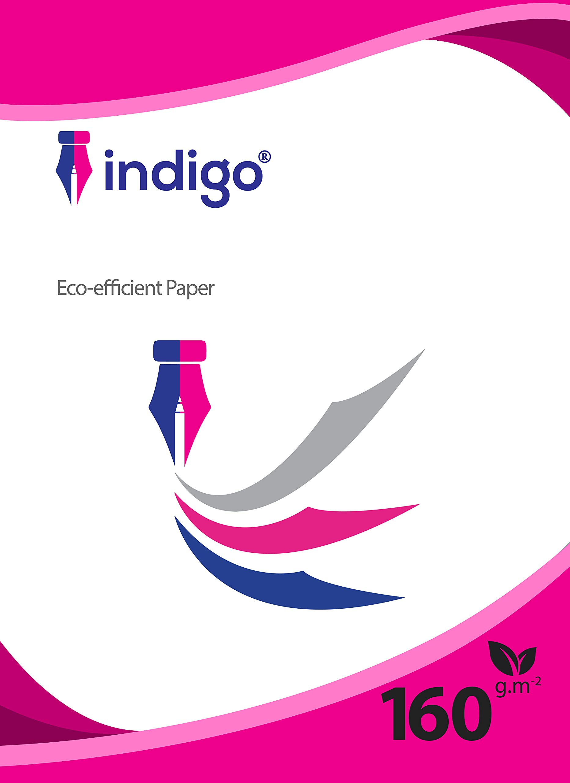Indigo® A4 White Multipurpose Copier Paper – 160GSM, 75 Sheets | Compatible with Inkjet, Laser & Copier Printers | Smooth Finish for Home, Office & School Use — image 1
