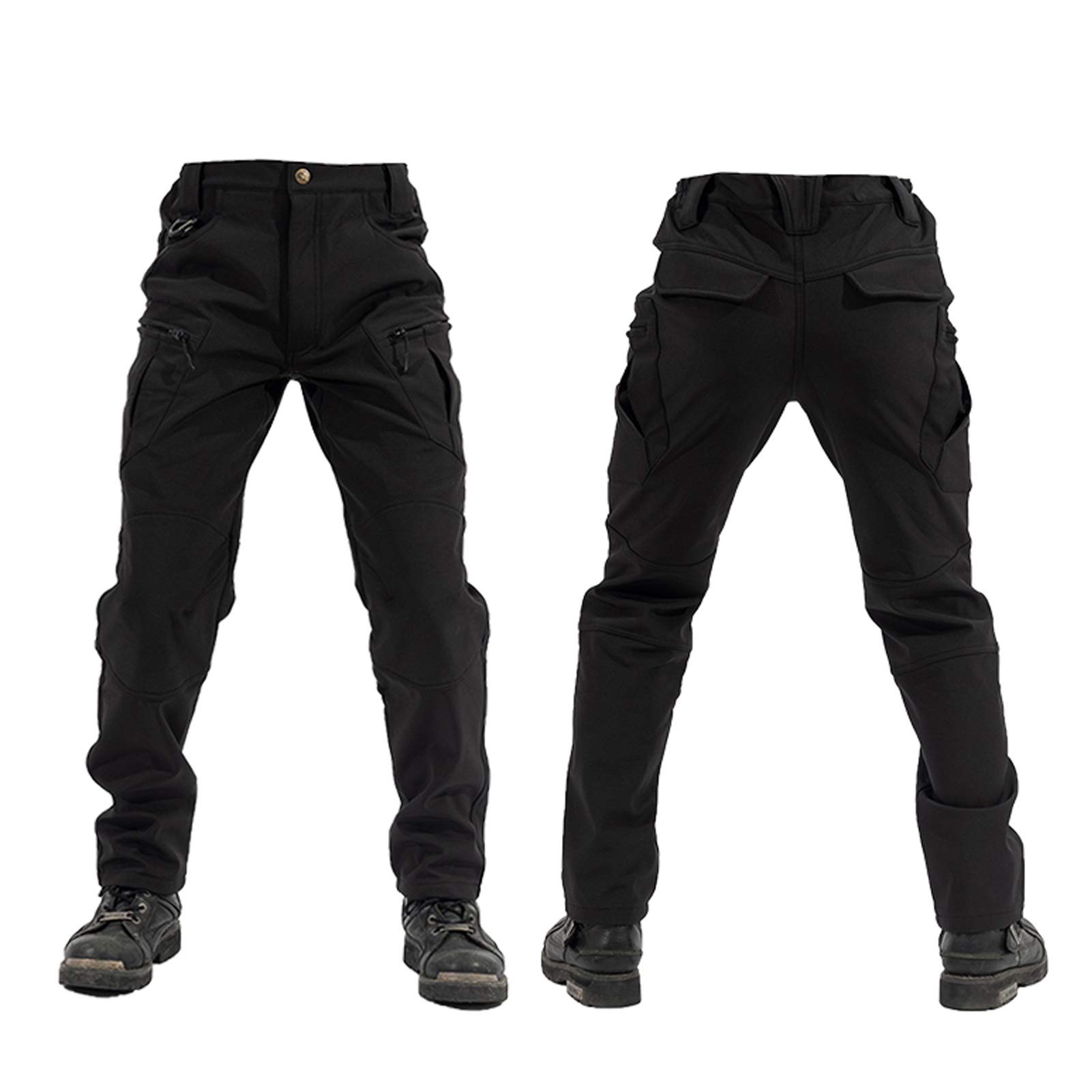 Pantalon d'équitation en polaire imperméable pour moto, pantalon de moto d'automne et d'hiver (couleur : vert, taille : XL