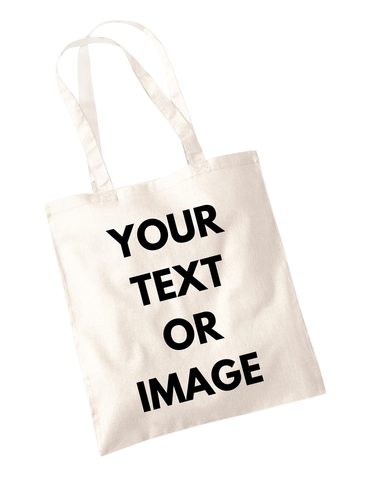 ATYRE Personalised Cotton Tote Bag, Custom Eco-Friendly Shopping Bag, Reusable & Durable Design, Multiple Colours, Perfect for Groceries, Gifts, or Daily Use (Natural)