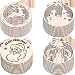 PartyBus Merry Christmas Wood Cutouts, Unfinished Round Wooden Ornaments for Holiday Card Decoration, Xmas Gift Tags for Kids Art & Craft DIY, Burlap String Pre-Tied Slices Rustic Coaster Décor