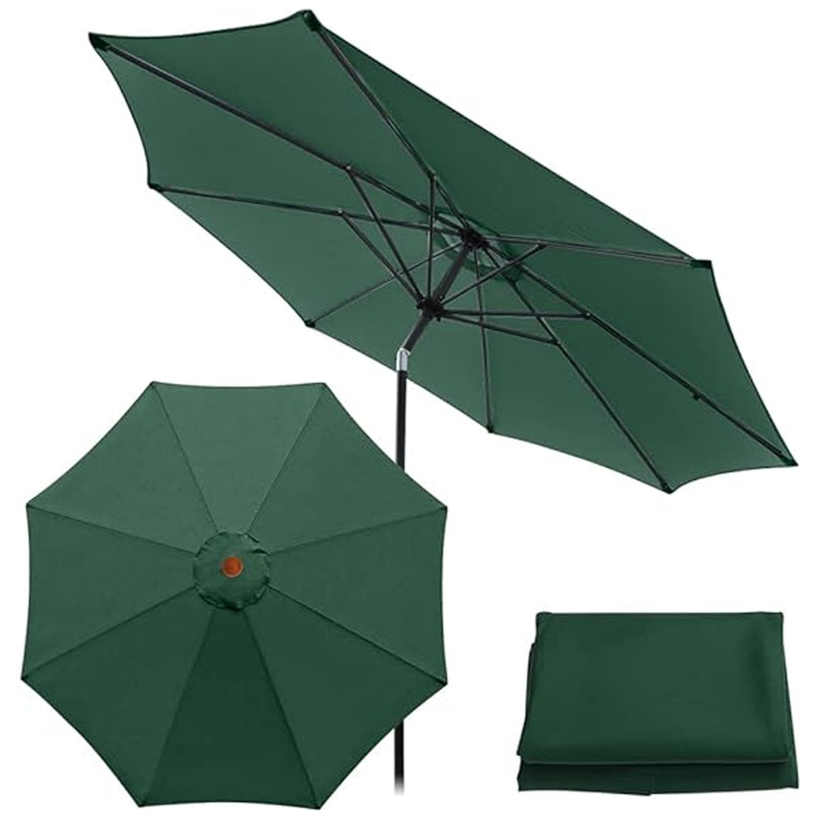 HAMON Sombrilla de Jardín 2.7m/3.0m Toldo De Repuesto Sombrilla para 6 Brazos/8 Brazos, Parasol con Protección UV30+, para Jardín Patio Terraza Playa Piscina Reclinable