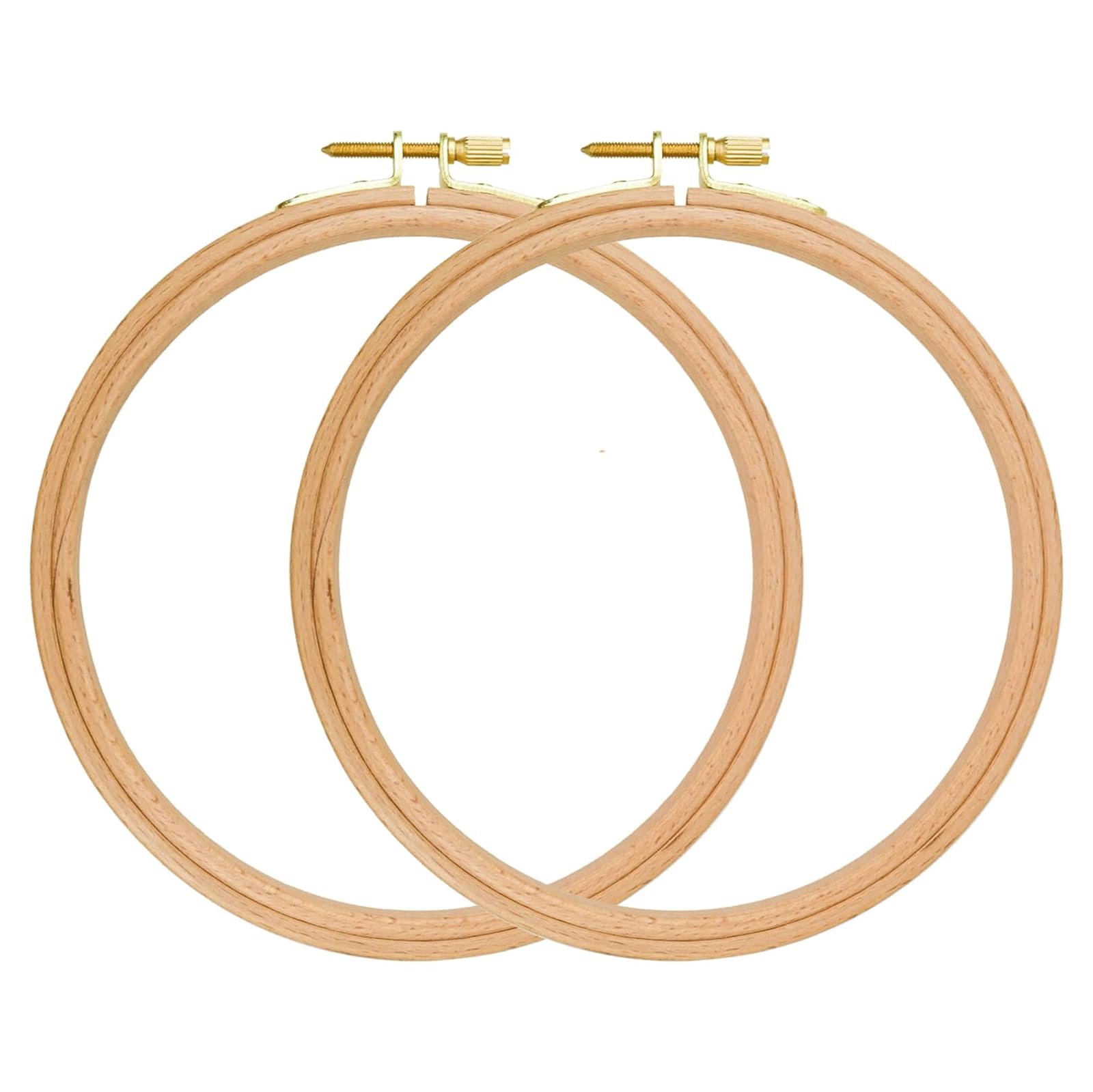 Soporte para aro de bordado DIY, kit de costura para punto de cruz, 2 piezas, madera de haya, marco circular de exhibición de 3 a 11 pulgadas, círculo de costura para manualidades de costura y bo