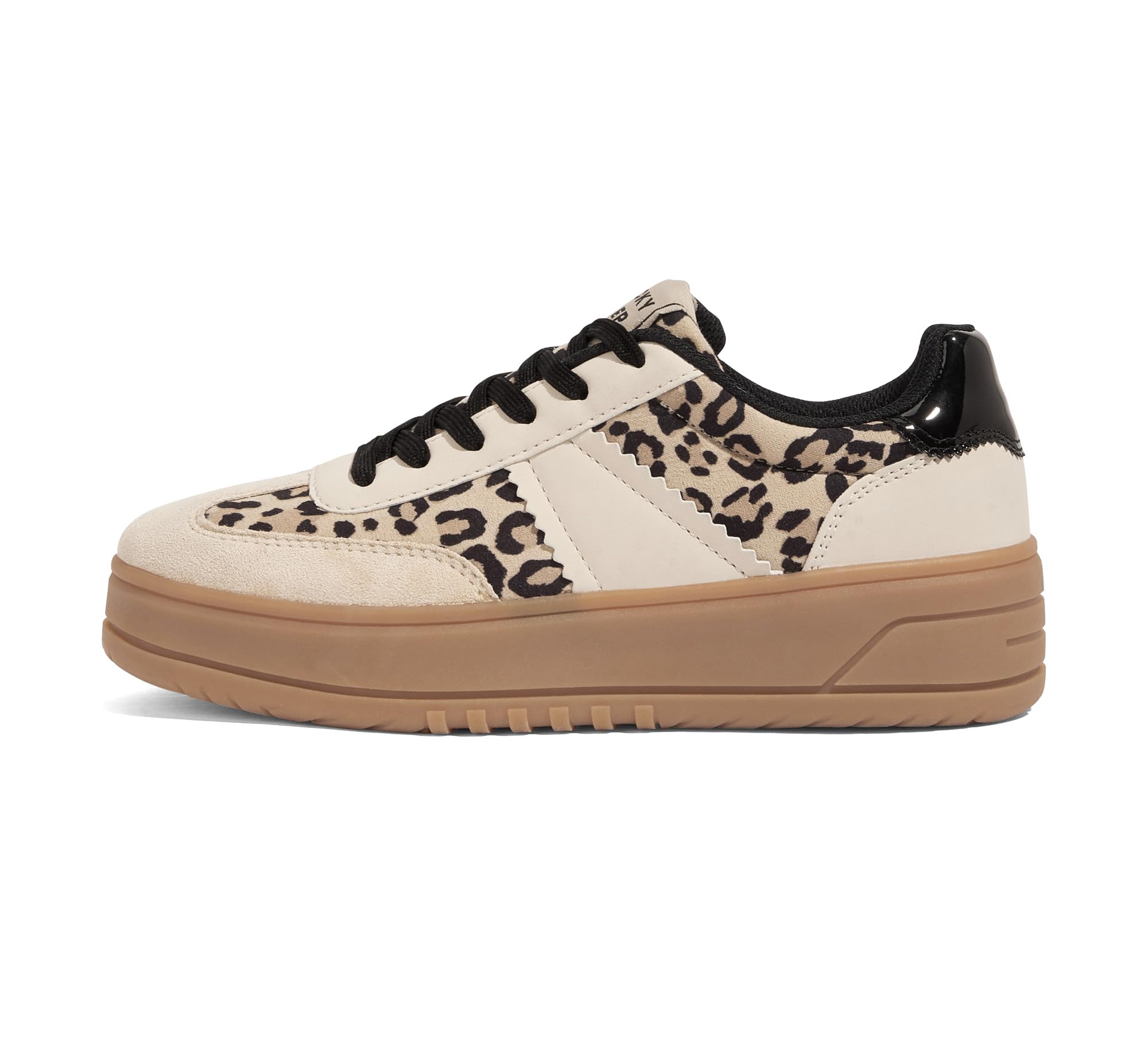 LUCKY STEP Damen Plateau-Sneakers mit Schnürung | Bequeme Freizeitschuhe mit Dicker Gummisohle aus Kunstleder | Low-Top Design für Stadt, Alltag & Sport