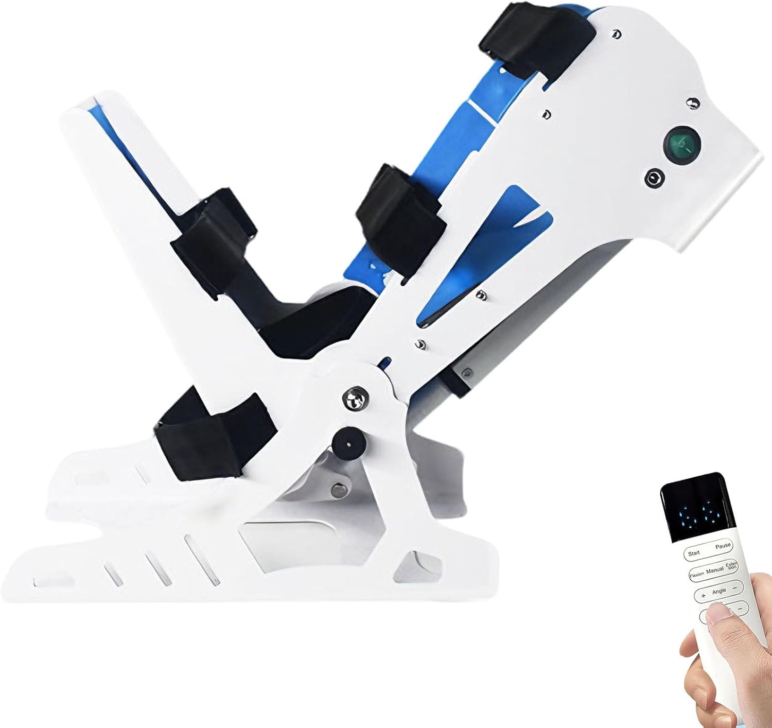 Electric Ankle Trainer, Ankle Rehabilitation Training Device with Remote Control, Plantarflexion 0-45° + Dorsiflexion 0-50°, Manual or Passive Mode, for Ankles Fracture Rehabilitation