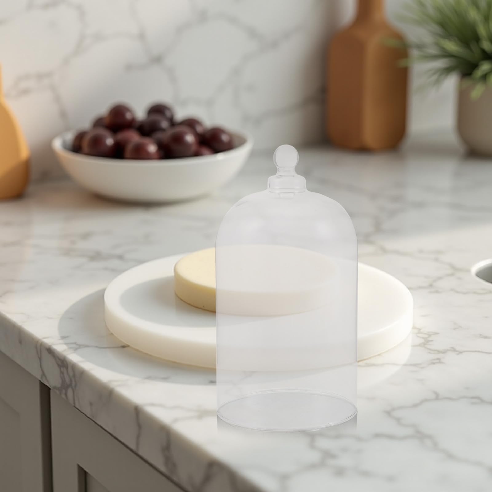 SHOWERORO Cúpula de Cristal para Masa Madre: Campana calentadora para Masa Madre para fermentación - Tarros de fermentación Tapa térmica Transparente Accesorio de Cocina para Hornear — view 5