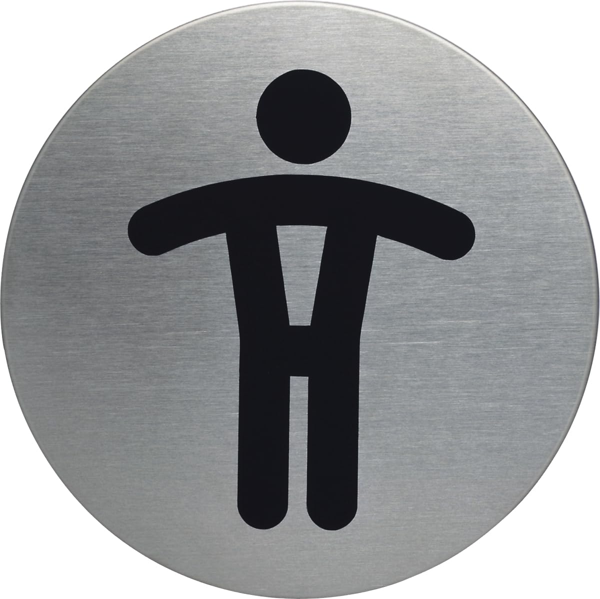 Durable Picto Sign Wc-Men Wall Mounted Stainless Steel 8.3 X 8.3 Cm 4905