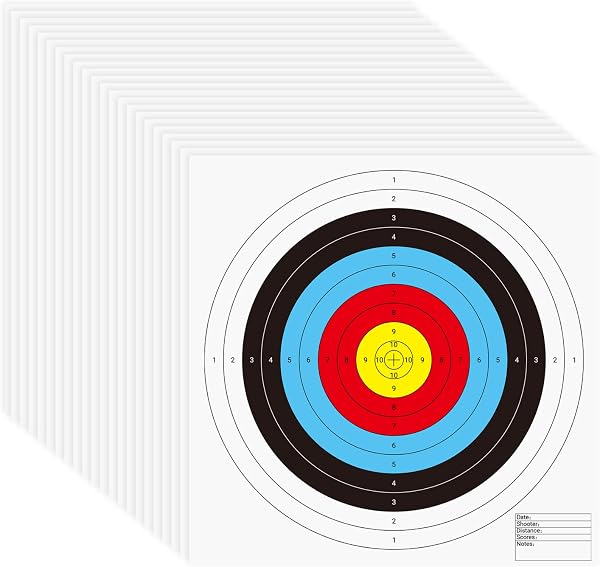 Morrell 50 Pcs Bullseye Paper Shooting Targets for Practice