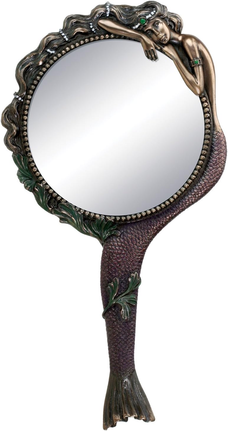 SUMMIT COLLECTIONArt Nouveau Collectible Mermaid Hand Mirror Nymph Decoration