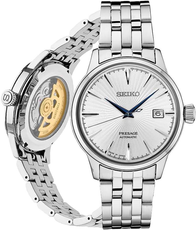 SEIKO Automatic Watch for Men - Presage Collection - Stainless Steel, Water-Resistant 50M