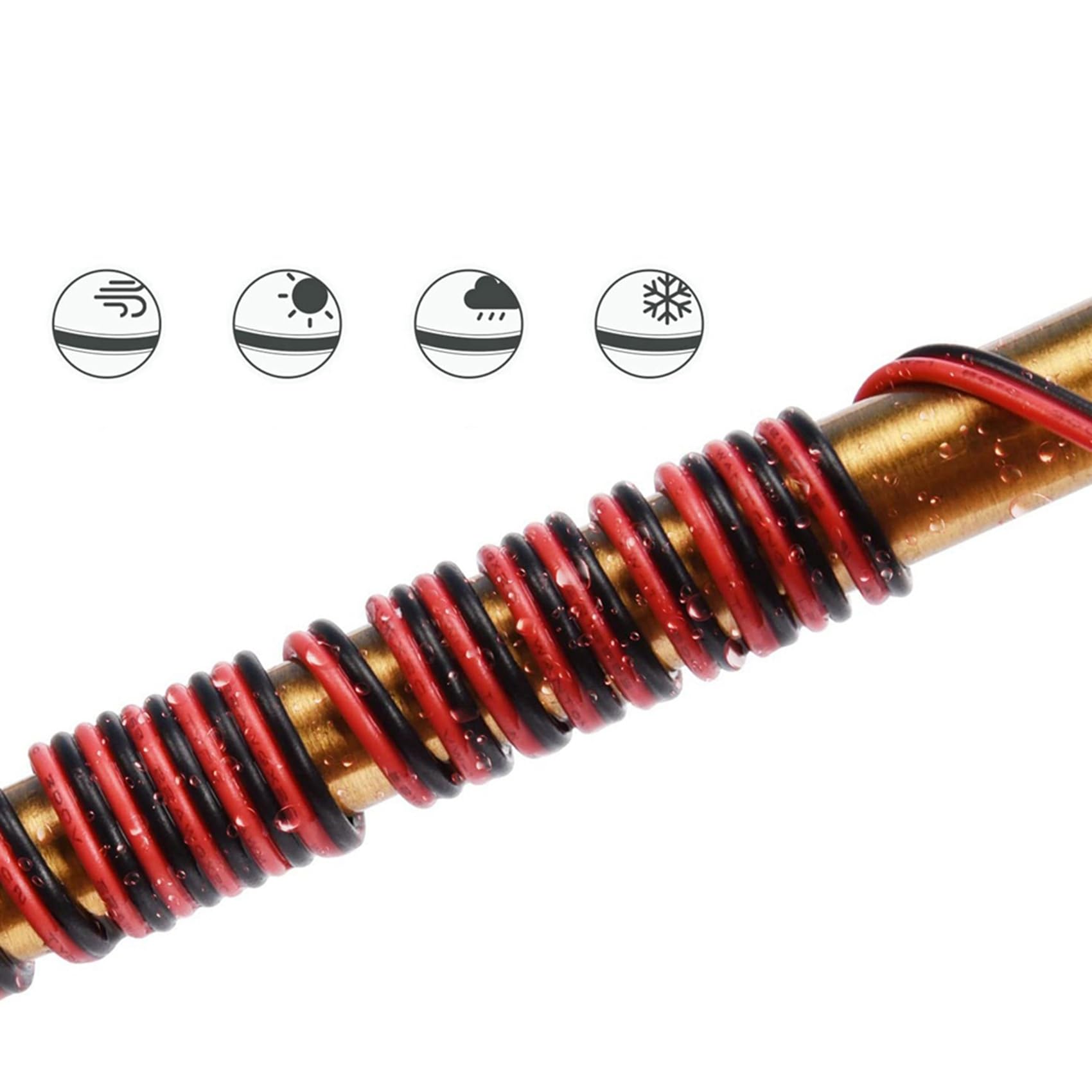 3X 2Pin Draht 100M 22AWG 12V/24V Verlängerung Kabel Rot und Schwarz 2-Adriges Verzinntes Kupfer LED Licht Leiste Power Netzkabel