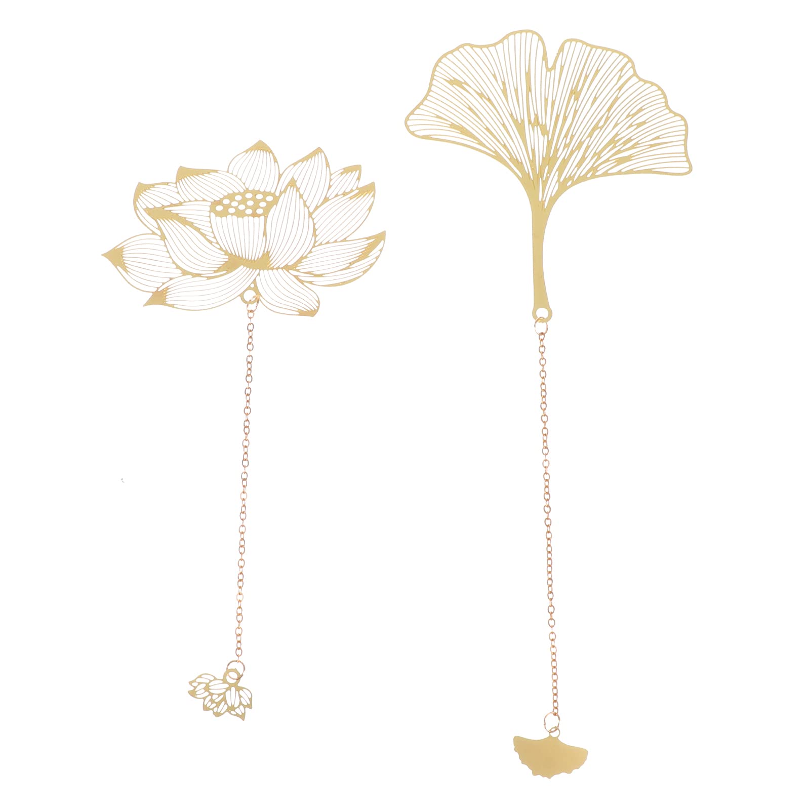 PATKAW School Supplies fun 2Pcs Hollow- out Bookmakers Alloy Leaf Shaped Bookmarks Student Stationary Creative Design Learning accessories The right gift| TYP- 2