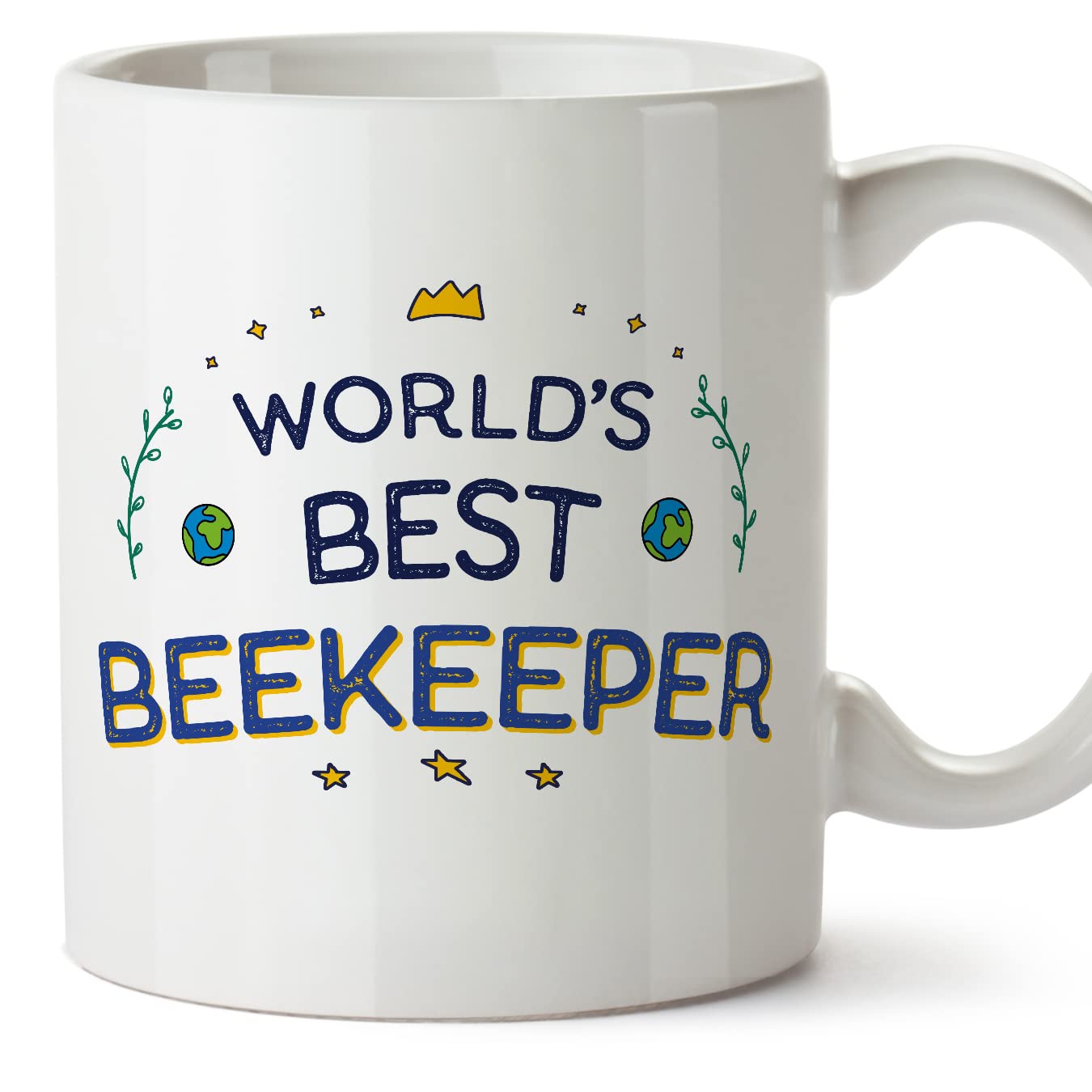 MUGFFINS Beekeeper Mug - in English - World's Best - Funny Gift for Colleagues - Ceramic 11oz Mug — image 1